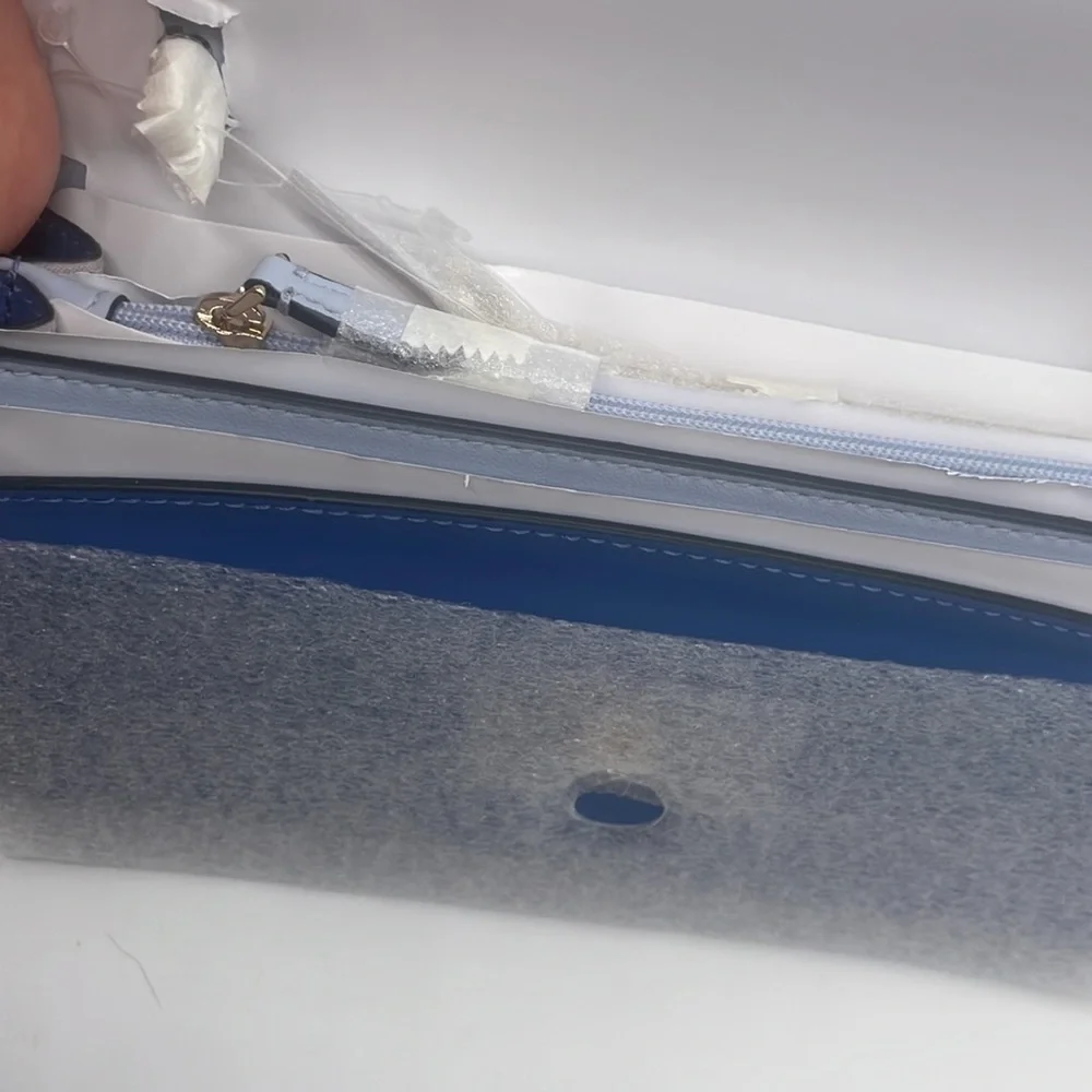 Kate Spade Gemma Cross Body Gold Chain Leather Fresh Blue NWT - Picture 9 of 12